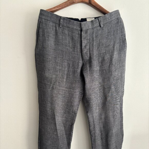 $800 Club Monaco Grey Linen Suit - 40 Pants 33-34 - Picture 14 of 16
